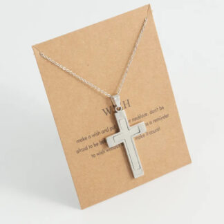 Stainless Steel 18K Gold Plated Vintage Style Plating Inlay Geometric Cross Rhinestones Pearl Zircon Pendant Necklace