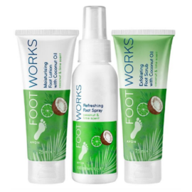 Foot Works moisturizing foot cream set coconut 75ml + 100ml + 100ml